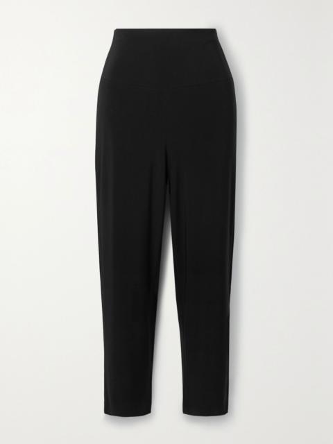 NORMA KAMALI Pencil stretch-jersey skinny pants Black