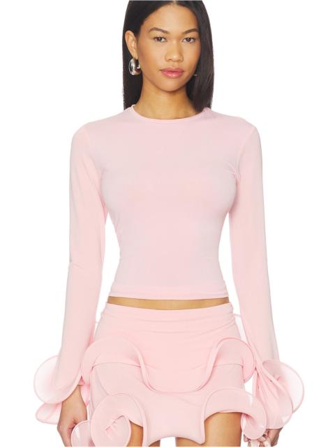 SID NEIGUM Wave Sleeve Bamboo Top