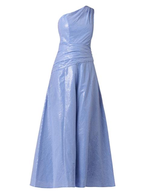 Shoshanna Women's Nikki Sequined One-Shoulder Gown - French Blue Optic