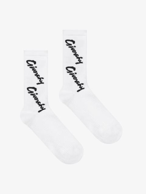 Givenchy SOCKS IN ALL-OVER GIVENCHY COTTON