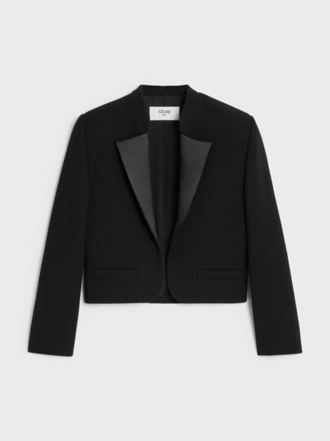 CELINE jacket in satin-lined double faced wool crepe