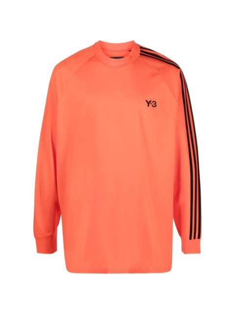 Y-3 reflective logo-print cotton sweatshirt