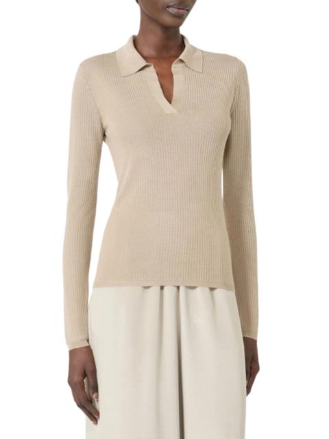 Max Mara CASHMERE AND SILK POLO SWEATER