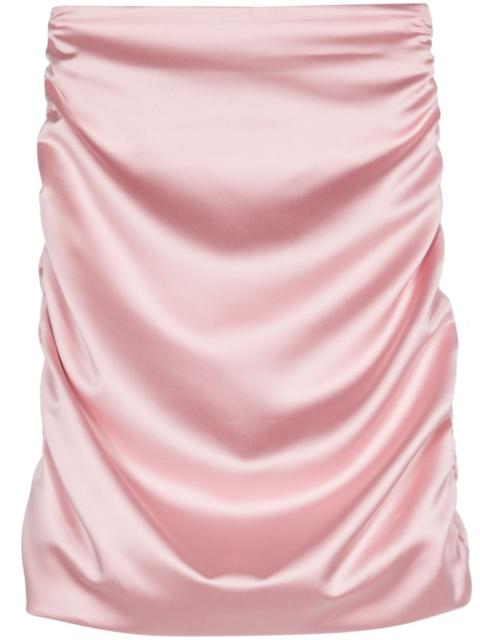 FIORUCCI ruched-detail satin skirt