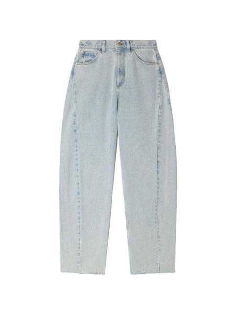 Sandro frayed wide-leg jeans