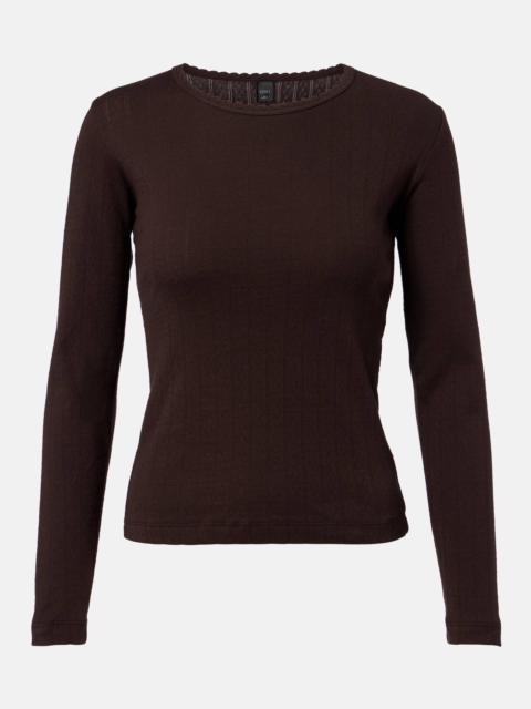 LESET Pointelle cotton T-shirt