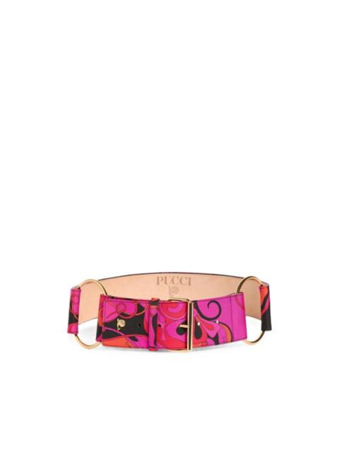 PUCCI Orchidee print belt