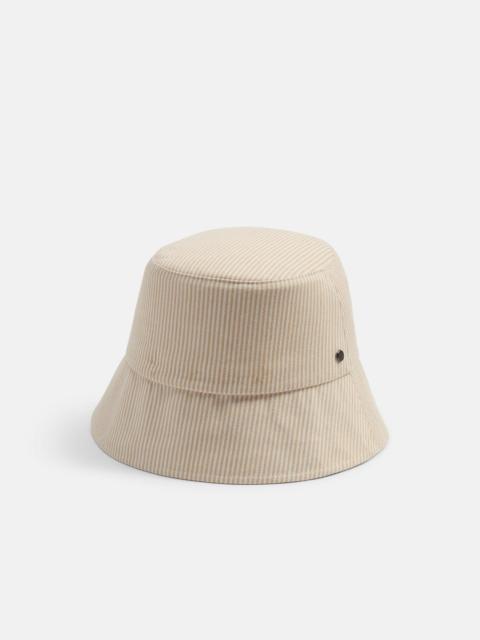 Vince Stripe Cotton Canvas Bucket Hat