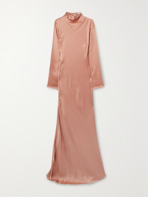LAPOINTE Draped Satin Gown
