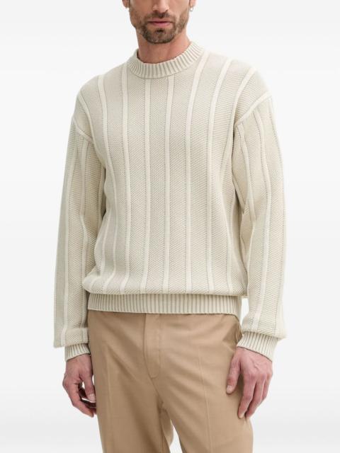 BOSS ribbed crew-neck sweater