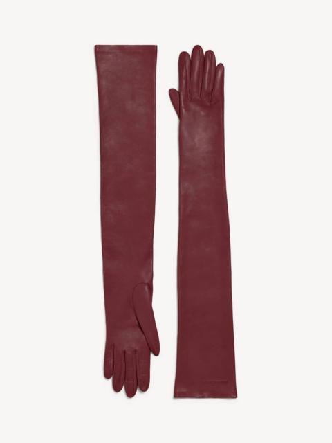 BALENCIAGA Women's Long Gloves in Burgundy