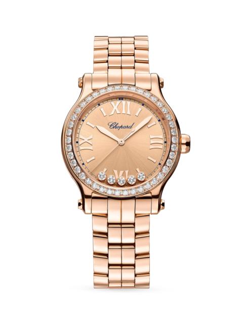 Chopard Women's Happy Sport 18K Rose Gold & Diamond Bracelet Watch - Rose Gold