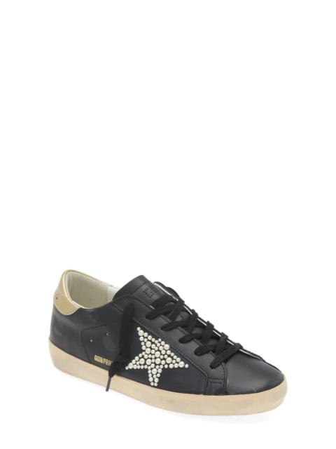 Super-Star Sneaker in Black/White/Gold