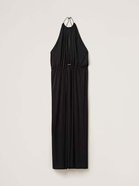 Miu Miu Organzine halter midi-dress