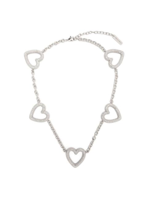 MACH & MACH heart-shape crystal necklace