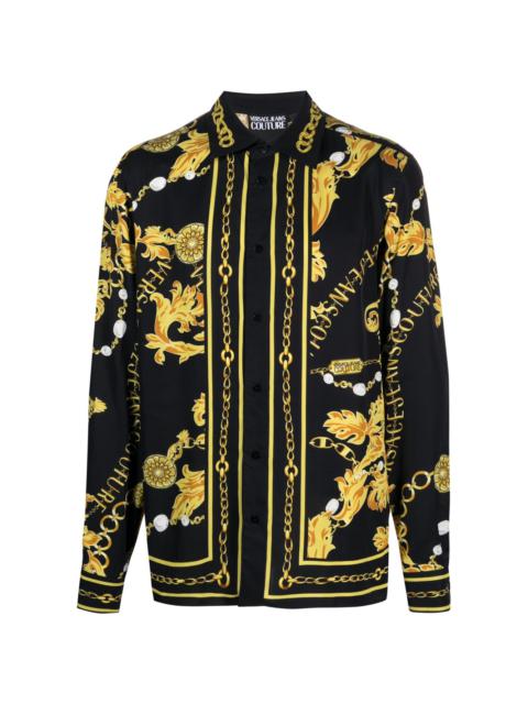 VERSACE JEANS COUTURE baroque-pattern long-sleeve shirt