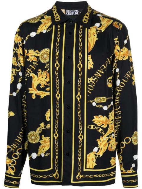 VERSACE JEANS COUTURE baroque-pattern long-sleeve shirt