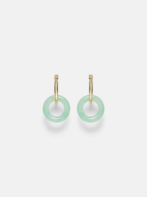 MATEO 14kt gold (585/1000) earrings with jade