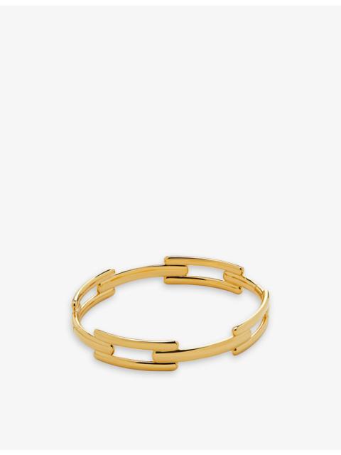 MONICA VINADER Signature 18ct yellow gold-plated vermeil sterling-silver link bangle