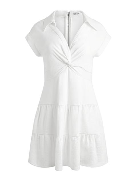 MILA LINEN TWIST FRONT MINI DRESS