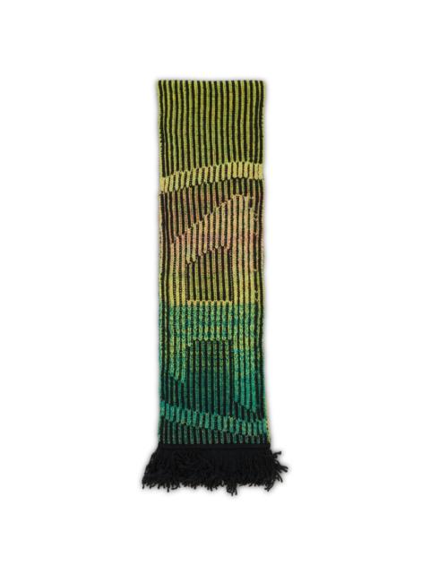 logo ribbed scarf