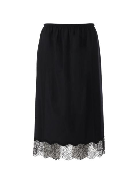 Carven lace-trimmed wool skirt
