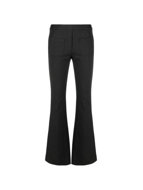 high-waisted flared  trousers