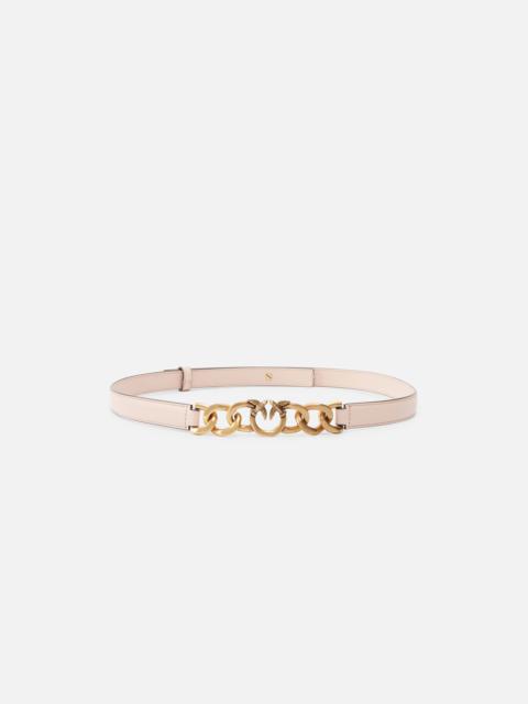 PINKO THIN LEATHER 2 CM BELT WITH CHAIN