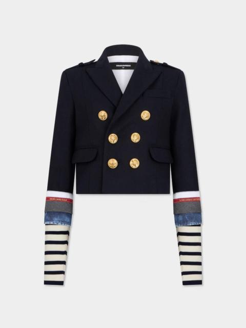 DSQUARED2 HYBRID WOOL MIX PEACOAT