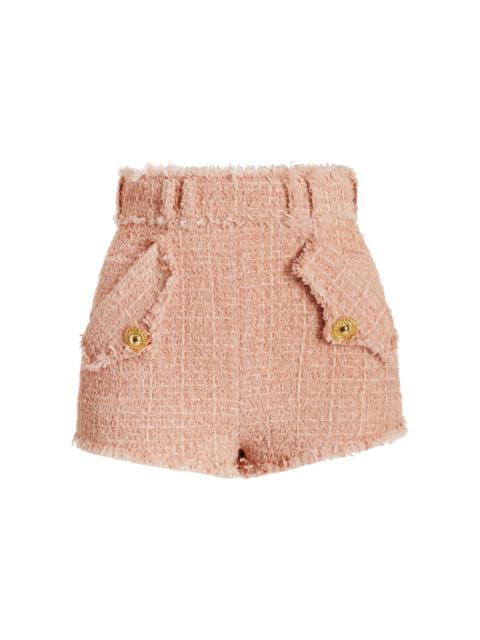 Balmain Tweed Mini Shorts pink
