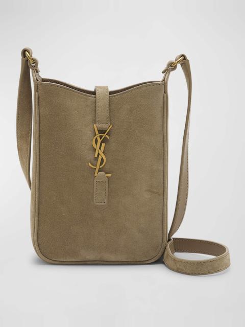 SAINT LAURENT Le 5 A 7 Mini Suede Bucket Bag