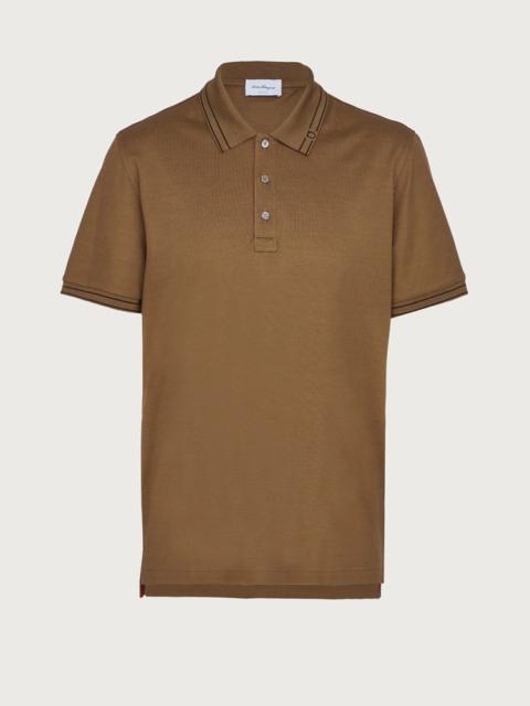 FERRAGAMO COTTON PIQUET POLO