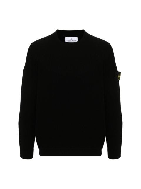 Compass-badge wool jumper