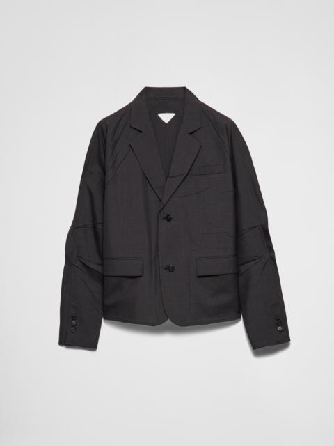 Prada Single-breasted wool and silk jacket