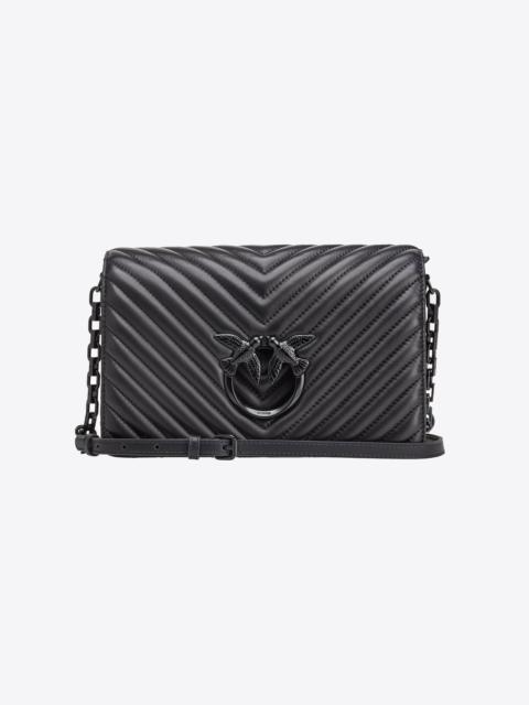 PINKO CLASSIC LOVE BAG CLICK CHEVRON COLOUR BLOCK