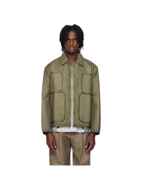 Craig Green Khaki Quilted Worker Jacket
