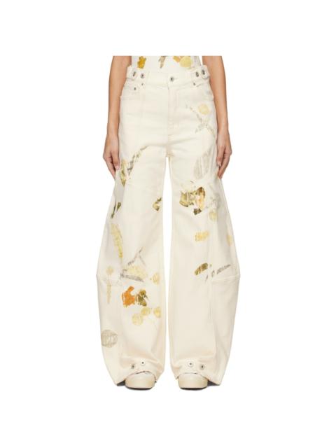 FENG CHEN WANG Off-White Five-Pocket Jeans