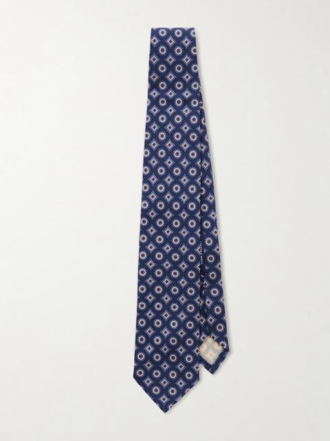 THOM SWEENEY 8cm Printed Silk Tie