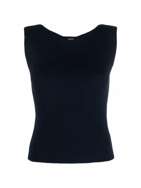 ribbed-knit vest top