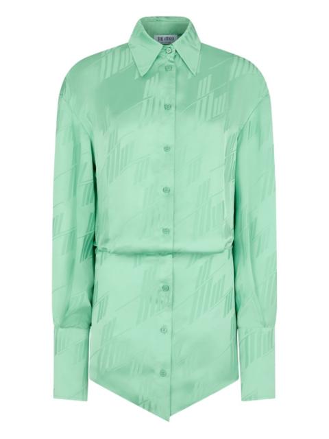 THE ATTICO embossed-pattern shirt dress