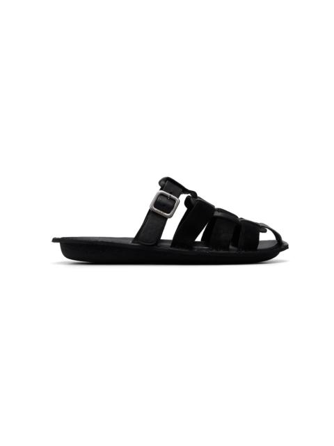 Comme des Garçons Homme Black VIBAe Edition Steer Smooth & Suede Sandals