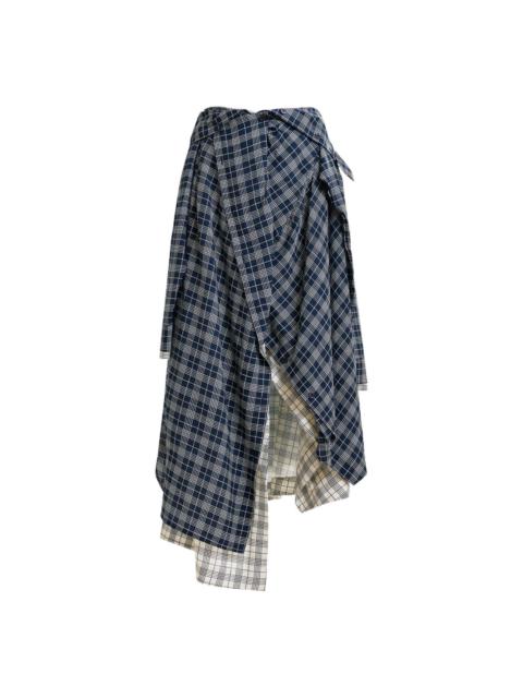 スカート ESSENTIEL ANTWERP HUPAUL PLEATED SKIRT White asymetrical layered mini skirt | Essentiel Antwerp