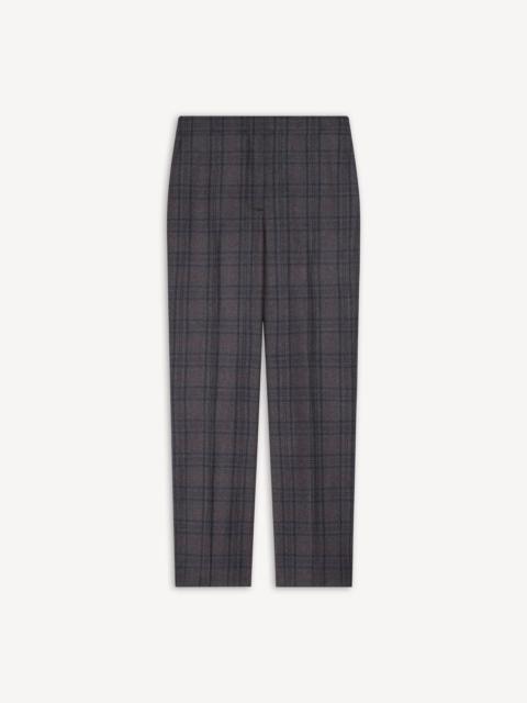 Theory Marcee Cropped Pull-On Pant in Plaid Sleek Flannel