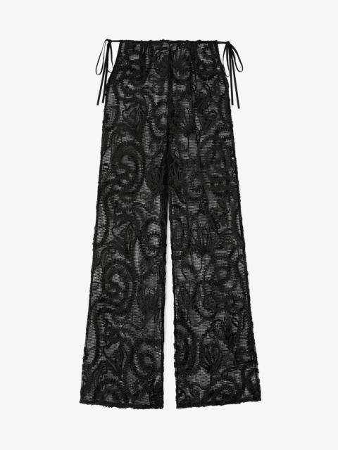 GANNI PANTS IN BLACK NET