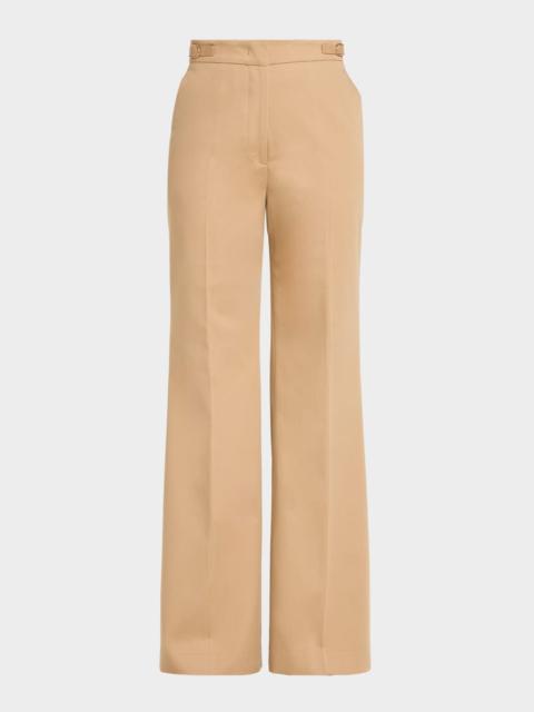 GABRIELA HEARST Vesta Cotton Twill Flare Pants