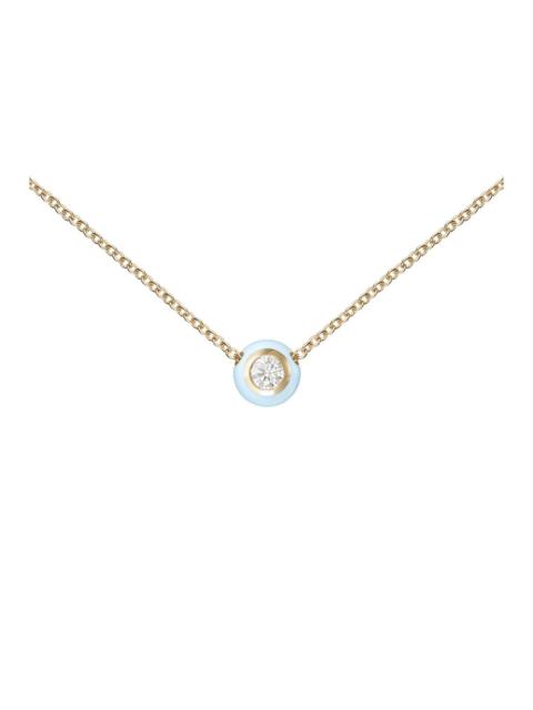 MELISSA KAYE Small Pastel Blue Audrey Pendant Necklace