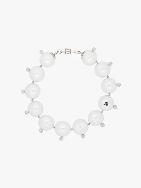 Givenchy 4G PEARL NECKLACE WITH CRYSTALS