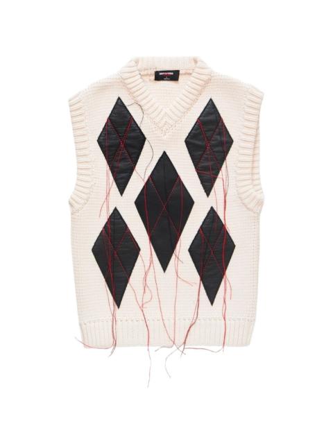 DSQUARED2 x Magliano argyle knit vest