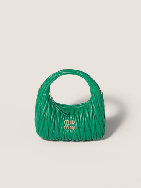 Miu Miu Wander matelassé nappa leather hobo bag