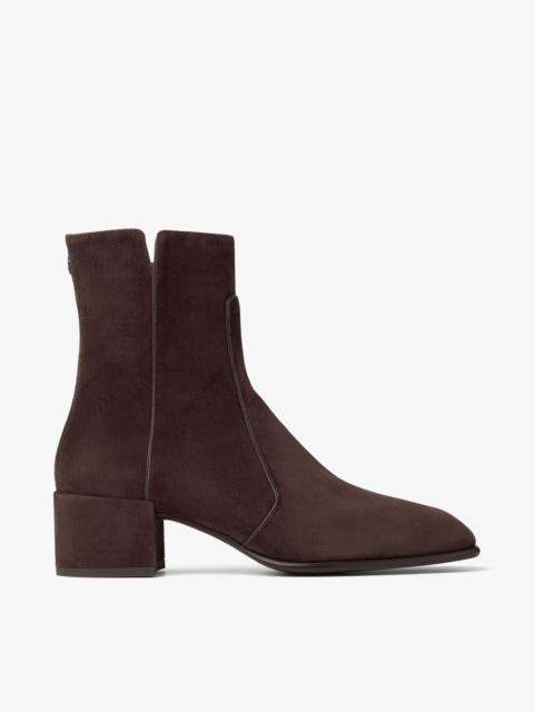 JIMMY CHOO Eliot Ankle Boot 45 Chocolate Suede Ankle Boots